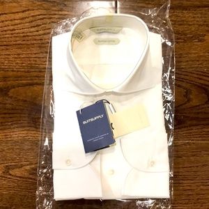 Suitsupply white Thomas Mason slim fit dress shirt